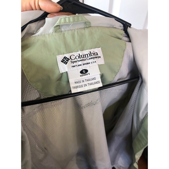 Vintage Columbia Insulated Coat Size Small Full Zipper Green Pockets - Picture 7 of 7
